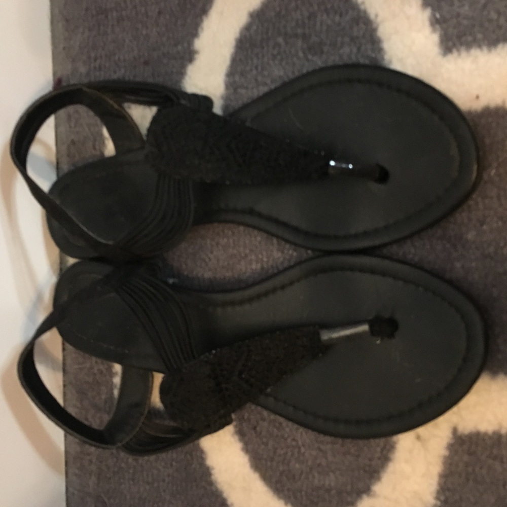 Black Lace Sandals